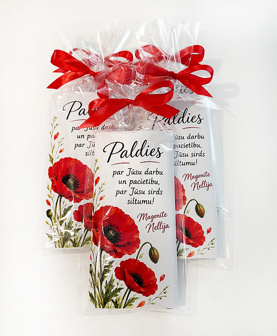 Personalizētas šokolādes skolotājiem