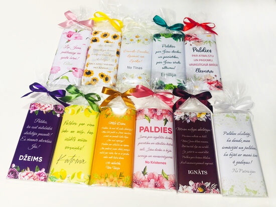 Personalizētas šokolādes skolotājām